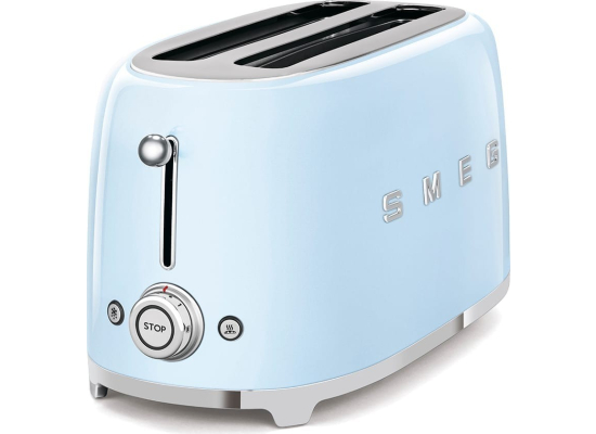 _RABAT_ | Toster na 4 kromki SMEG TSF02PBEU pastelowy błękit | 2 kieszenie | linia 50's STYLE