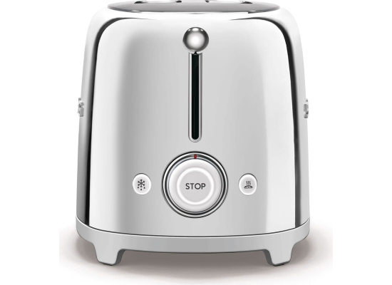 _RABAT_ | Toster na 4 kromki SMEG TSF02SSEU srebrny | 2 kieszenie | linia 50's STYLE