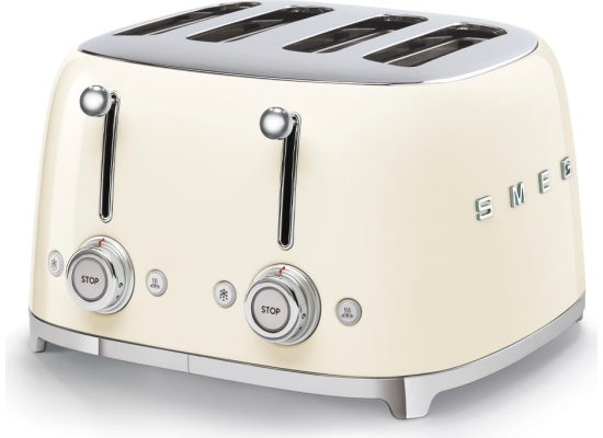 _RABAT_ | Toster na 4 kromki SMEG TSF03CREU kremowy | 4 kieszenie | linia 50's STYLE