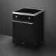 _RABAT_ | Kuchnia z płytą indukcyjną SMEG C6IMBLT2 czarny | 60cm | emalia Ever Clean | linia CONCERTO | + GRATIS blender BLF03BLEU
