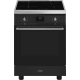 _RABAT_ | Kuchnia z płytą indukcyjną SMEG C6IMMBT2 czarny mat | 60cm | emalia Ever Clean | linia CONCERTO | + GRATIS blender BLF03BLEU