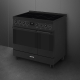 _RABAT_ | Kuchnia z płytą indukcyjną SMEG C92IPN2 czarny mat | 90cm | czyszczenie pyroliza | linia SYMFONIA | + GRATIS robot SMF05BLEU