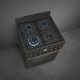 _RABAT_ | Kuchnia z płytą gazową SMEG CO60GMAN2 antracytowy | 60cm | czyszczenie parowe | linia COLONIALE | + GRATIS blender BLF03BLEU