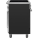 _RABAT_ | Kuchnia z płytą indukcyjną SMEG CPF92IMBL czarny | 90cm | czyszczenie parowe | linia PORTOFINO | + GRATIS robot SMF05BLEU