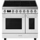 _RABAT_ | Kuchnia z płytą indukcyjną SMEG CPF92IMWH biały | 90cm | czyszczenie parowe | linia PORTOFINO | + GRATIS robot SMF05BLEU