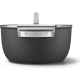 _RABAT_ | Garnek z pokrywką SMEG CSF2412BLM czarny mat | 24cm