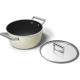 _RABAT_ | Garnek z pokrywką SMEG CSF2412CRM kremowy mat | 24cm