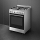 _RABAT_ | Kuchnia z płytą gazową SMEG CX60GMX stal nierdzewna | 60cm | czyszczenie parowe | linia CONCERTO | + GRATIS blender BLF03BLEU