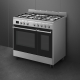 _RABAT_ | Kuchnia z płytą gazową SMEG CX92GM stal nierdzewna | 90cm | czyszczenie parowe | linia CONCERTO | + GRATIS blender BLF03BLEU
