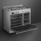 _RABAT_ | Kuchnia z płytą gazową SMEG CX92GM stal nierdzewna | 90cm | czyszczenie parowe | linia CONCERTO | + GRATIS blender BLF03BLEU