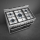 _RABAT_ | Kuchnia z płytą gazową SMEG CX92GM stal nierdzewna | 90cm | czyszczenie parowe | linia CONCERTO | + GRATIS blender BLF03BLEU