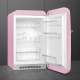 _RABAT_ | Chłodziarka wolnostojąca SMEG FAB10HRPK6 pastelowy róż | zawias PRAWY | 96cm | linia 50'S STYLE