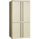 _RABAT_ | wysyłka 24H* | Lodówka wolnostojąca SbS SMEG FQ60CPO6 kremowy | NoFrost (pełny) | linia COLONIALE