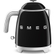 _RABAT_ | wysyłka 24H* | Czajnik SMEG MINI KLF05BLEU czarny połysk | pojemność 0,8 l | linia 50's STYLE