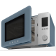 _RABAT_ | wysyłka 24H* | Kuchenka mikrofalowa wolnostojąca SMEG MOC02SBMEU storm blue mat | Air Fry, funkcja grilla | linia COLLEZIONE