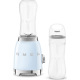 _RABAT_ | wysyłka 24H* | Blender sportowy SMEG PBF01PBEU pastelowy błękit | 2 butelki BOTTLE-TO-GO 600 ml | linia 50's STYLE
