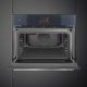 _RABAT_ | Piekarnik z funkcją mikrofali i pary SMEG SO4104APG neptune grey | czyszczenie parowe | linia LINEA