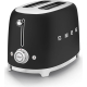 _RABAT_ | Toster na 2 kromki SMEG TSF01BLMEU czarny mat | 2 kieszenie | linia 50's STYLE