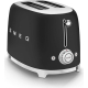 _RABAT_ | Toster na 2 kromki SMEG TSF01BLMEU czarny mat | 2 kieszenie | linia 50's STYLE