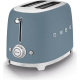 _RABAT_ | wysyłka 24H* | Toster na 2 kromki SMEG TSF01SBMEU storm blue mat | 2 kieszenie | linia 50's STYLE