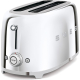 _RABAT_ | Toster na 4 kromki SMEG TSF02SSEU srebrny | 2 kieszenie | linia 50's STYLE