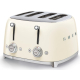 _RABAT_ | Toster na 4 kromki SMEG TSF03CREU kremowy | 4 kieszenie | linia 50's STYLE