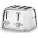 _RABAT_ | Toster na 4 kromki SMEG TSF03SSEU srebrny | 4 kieszenie | linia 50's STYLE