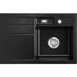 Zlew SystemCeram BELA 78 | komora PRAWA | NERO 68 (czarny połysk) (50180168)