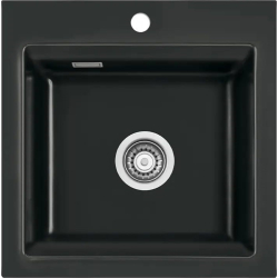 Zlew SystemCeram KARA 51 NERO 68 (czarny połysk) (50030168)
