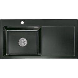 Zlew SystemCeram MERA 100SL | komora LEWA | NERO 68 (czarny połysk) (50650168)