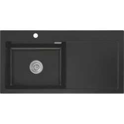 Zlew SystemCeram MERA 100SL | komora LEWA | NIGRA 87 (czarny mat) (50650187)