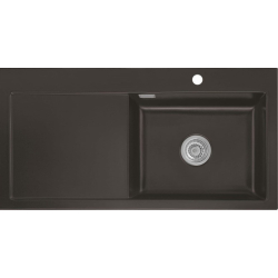 Zlew SystemCeram MERA 100SL | komora PRAWA | NERO 68 (czarny połysk) (50640168)