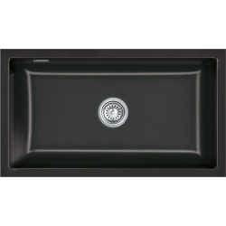 Zlew SystemCeram MERA 80-F/O NERO 68 (czarny połysk) (51700168)