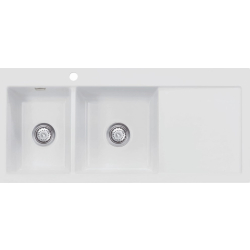 Zlew SystemCeram MERA DOUBLE | komora LEWA | SATIN 20 (50790120)