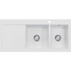 Zlew SystemCeram MERA DOUBLE | komora PRAWA | SATIN 20 (50780120)