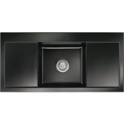 Zlew SystemCeram MERA MIDDLE NERO 68 (czarny połysk) (50730168)
