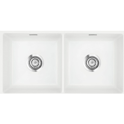 Zlew SystemCeram MERA TWIN-F/O POLAR 13 (biały mat) (51620113)