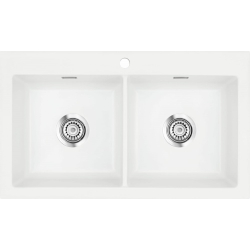 Zlew SystemCeram MERA TWIN POLAR 13 (biały mat) (50620113)