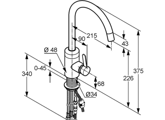 Zlew SystemCeram STEMA 86SL | komora LEWA | SCHIEFER 85 (50110185)