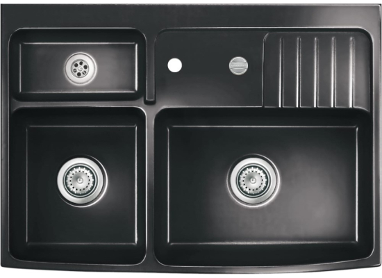 Zlew SystemCeram CENTRA 90 NERO 68 (czarny połysk) (50950268)