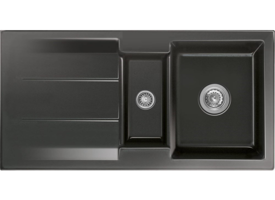 Zlew SystemCeram GENEA 100 NERO 68 (czarny połysk) (50920168)