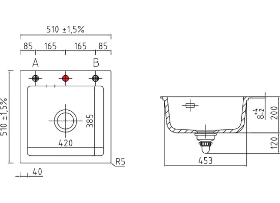 Zlew SystemCeram MERA 32-U FANGO 23 (53610123)