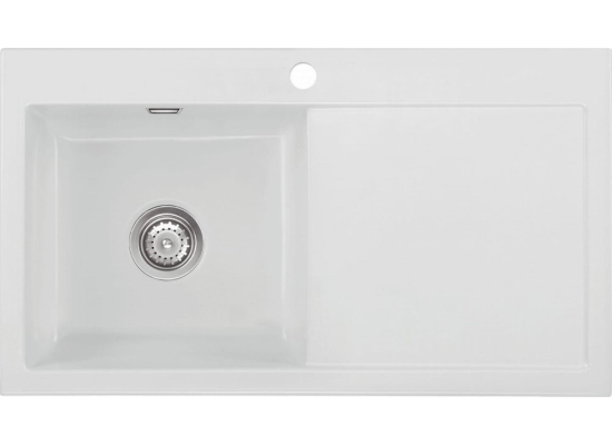 Zlew SystemCeram MERA 90 | komora LEWA | SATIN 20 (50750120)
