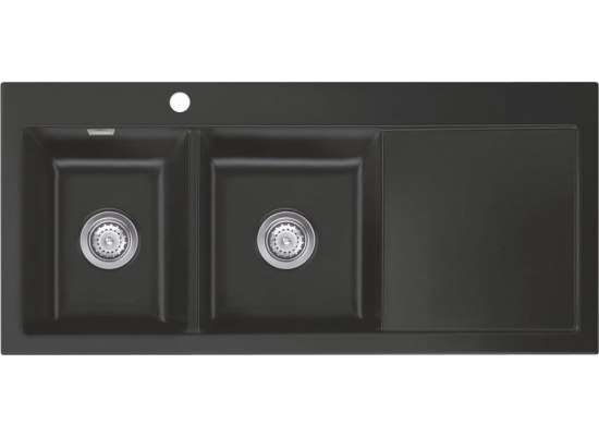 Zlew SystemCeram MERA DOUBLE | komora LEWA | SCHIEFER 85 (50790185)
