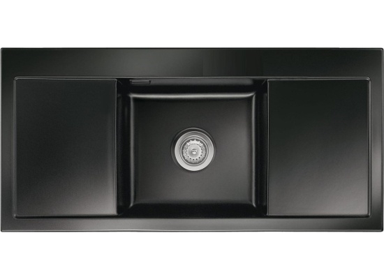 Zlew SystemCeram MERA MIDDLE NERO 68 (czarny połysk) (50730168)