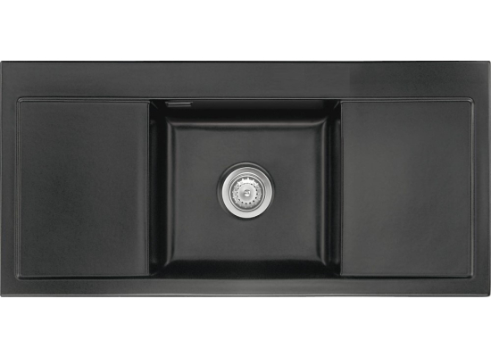 Zlew SystemCeram MERA MIDDLE NIGRA 87 (czarny mat) (50730187)