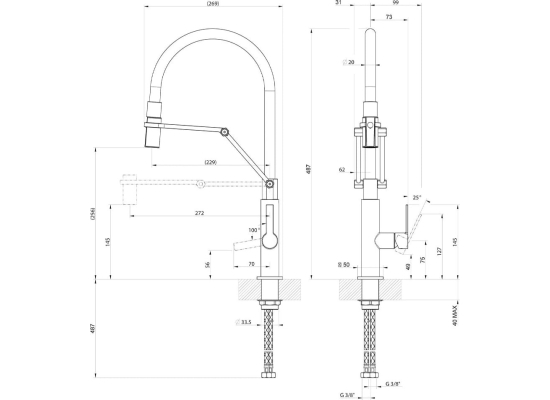 Zlew SystemCeram STEMA 90 | komora PRAWA | ALU 76 (50520176)