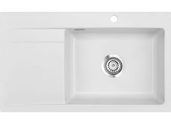 Zlew SystemCeram STEMA 86SL | komora PRAWA | SATIN 20 (50100120)