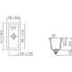 Zlew SystemCeram KARA 51-F/O LAVA 80 (51030180)
