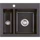Zlew SystemCeram MERA 60 NERO 68 (czarny połysk) (50980168)